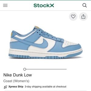Nike Dunk Low Women's Sneakers - Blue and White